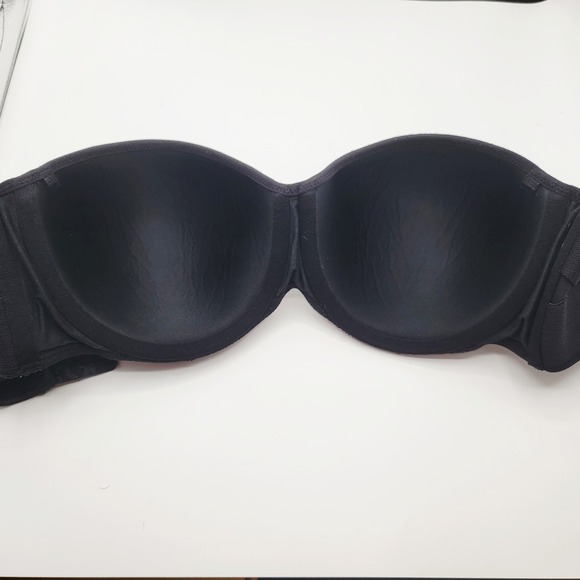 Maidenform Black Strapless Padded Bra – Seamless Bandeau Style, Size 36D - Picture 2 of 6